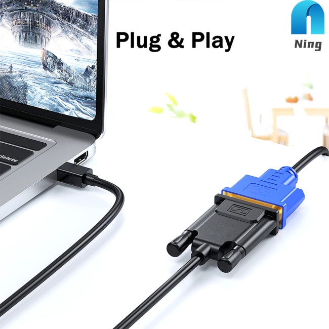 Dây Cáp Chuyển Đổi Cổng Mini DP Sang DVI 1080p Tương Thích Với Máy Chiếu / Notebook