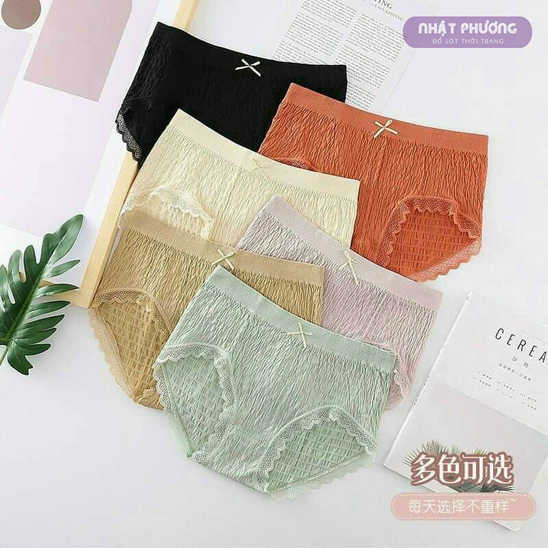 Quần Lót Nữ Cotton Nhăn Siêu Mềm Mịn | BigBuy360 - bigbuy360.vn