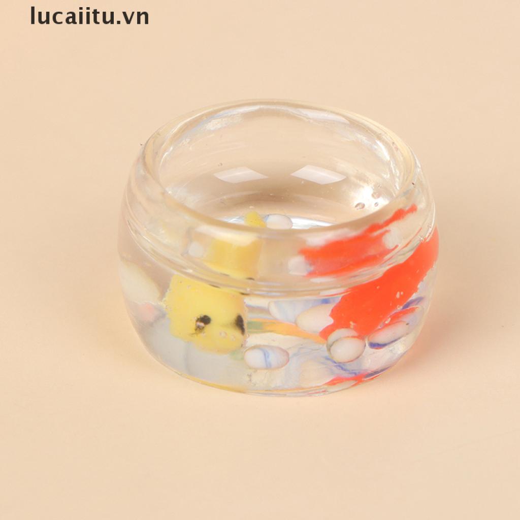 ^_^ 2pcs 1/12 Dollhouse Miniature Fish Tank Bowl Aquarium Doll House Home Ornaments [lucaiitu]