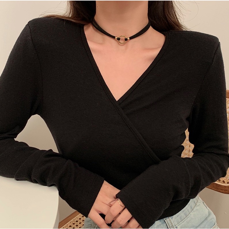 Set 2 vòng cổ dây chuyền choker nữ vải nỉ ngôi sao vòng tròn phong cách hàn quốc cá tính