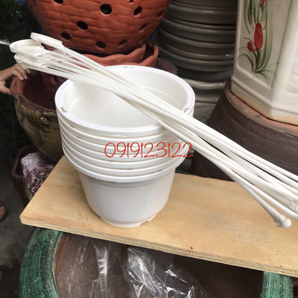 Chậu nhựa trồng hoa treo 17x12cm