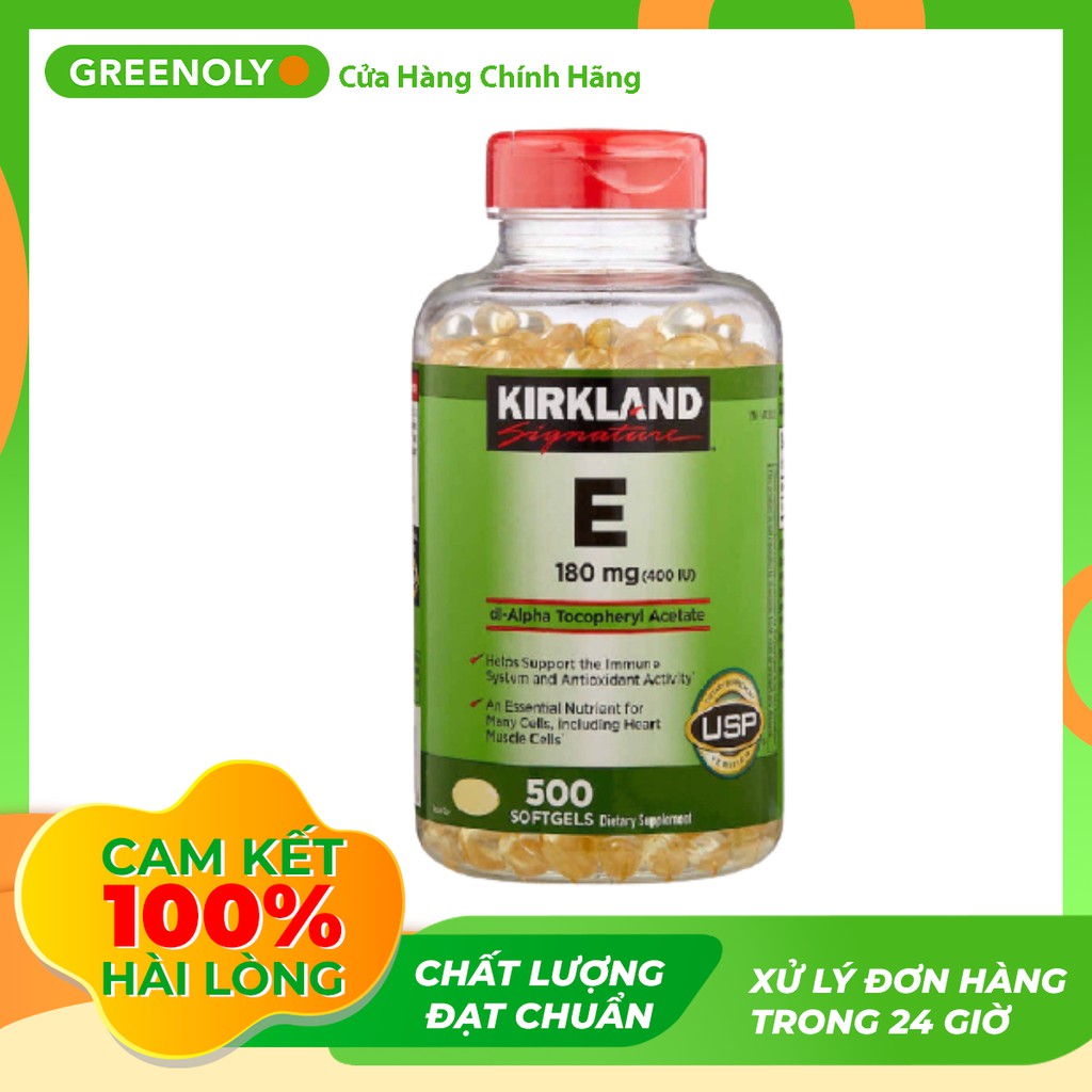 Kirkland Viên Uống Bổ Sung Vitamin E 180mg 500 Viên