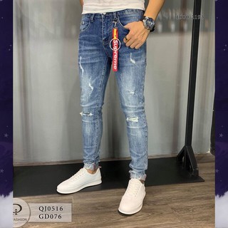 QUẦN JEAN NAM CAO CẤP KHÔNG RA MÀU CO GIÃN KHI MẶC,quầnjean nam công sở đẹp,quần jean nam body