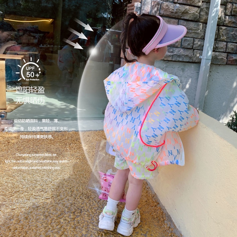 [Hàng Mới Về] Áo Khoác Chống Nắng Mỏng Có Mũ Trùm Đầu Thoáng Khí Thoải Mái Nhiều Màu Sắc Dành Cho Bé Gái