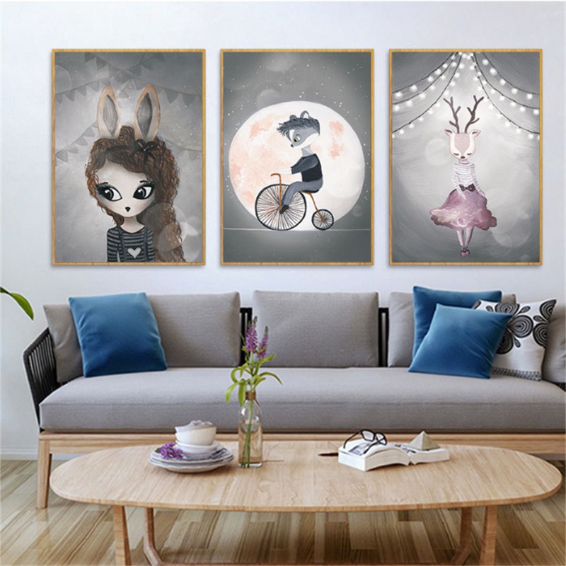 Tranh vải canvas không khung treo trang trí tường
