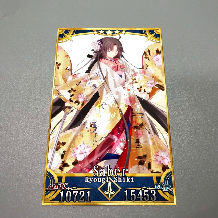 Thẻ bài custom card bánh xốp anime Fate/Grand Order FGO để sưu tầm tự chọn Ryougi Shiki