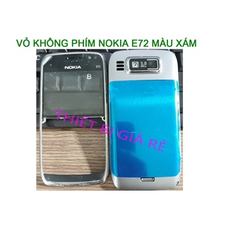 Vỏ không phím nokia e72 màu xám