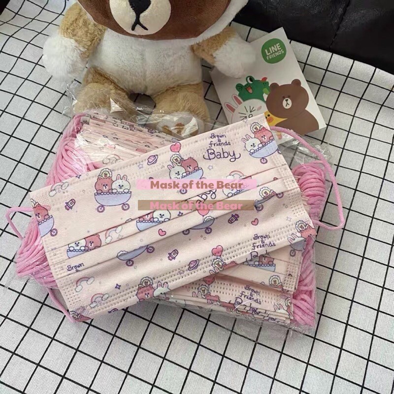 khẩu trang Linefriend Chính Hãng trẻ em và người lớn Mask of the Bear | BigBuy360 - bigbuy360.vn