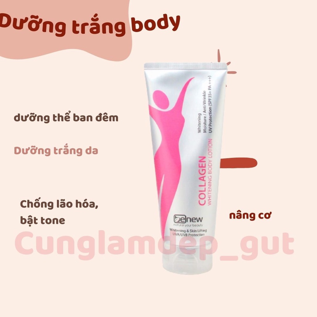 Kem dưỡng trắng da toàn thân BODY BENEW COLLAGEN LOTION WHITENING 200ml