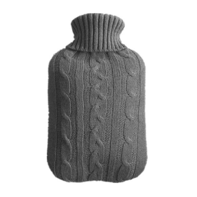 Crazyi Soft Knitted Cover Case for Winter Warm 2L Hot Water Bottle Warmer