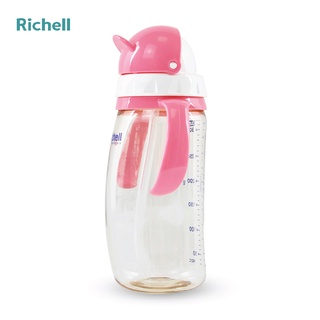 Bình ống hút PPSU Richell 320ml hồng