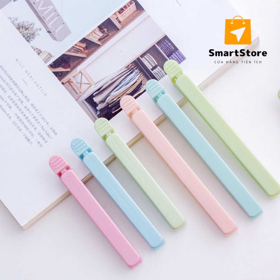 Set 5 Kẹp Nhựa Cao Cấp Bảo Quản Túi Đựng Thực Phẩm, Kẹp Niêm Phong Túi Đồ Ăn tiện lợi