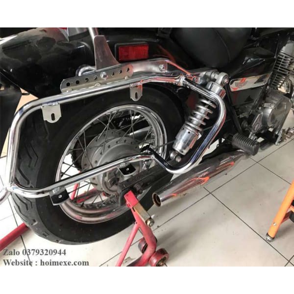 Cặp thùng hông xe máy, xe motor có đèn rộng 14cm