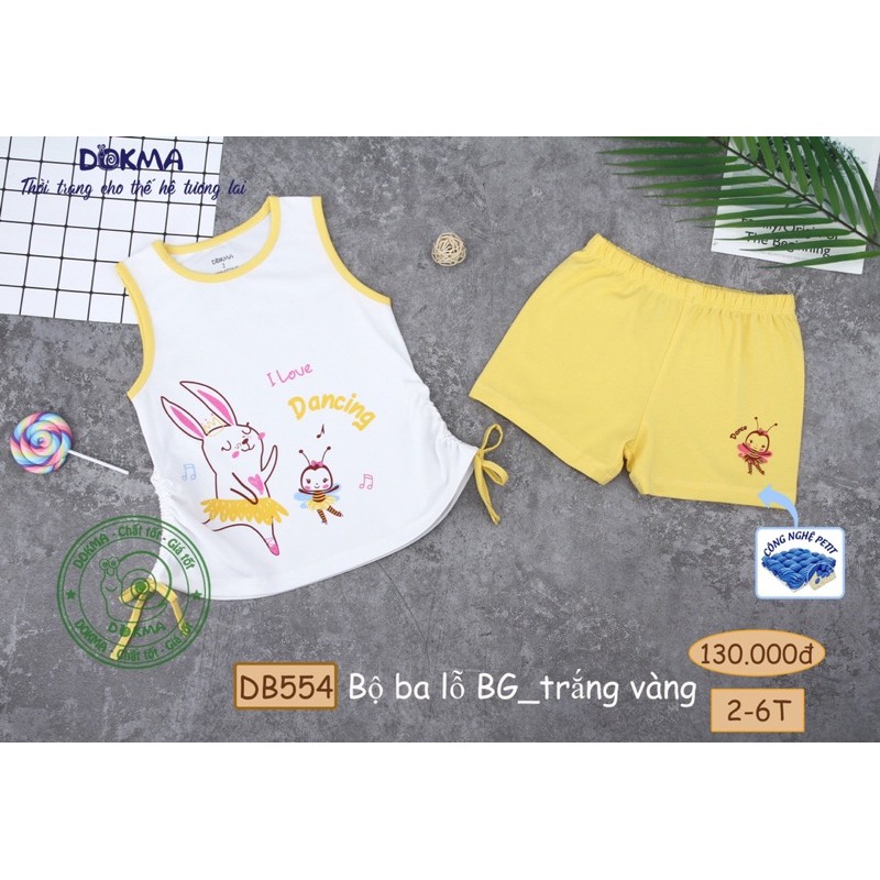 Bộ ba lỗ bé gái Dokma DB554 (Sz 2-6y)