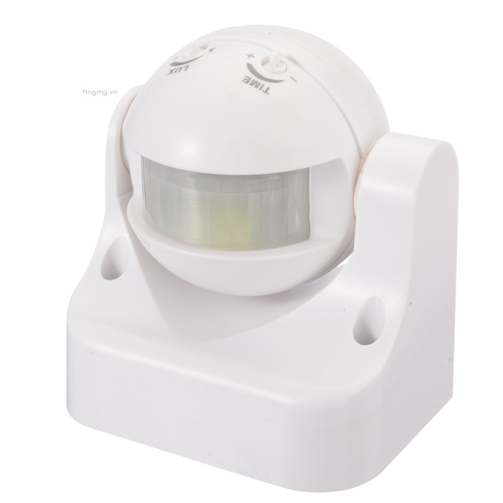 Tingmy 1pc 220V Ngoài Trời 180°Cảm Biến Chuyển Động Hồng Ngoại PIR Cho Đèn LED