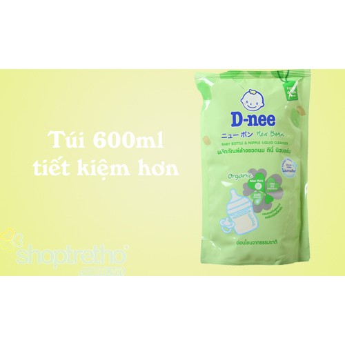 Nước rửa bình sữa, RỬA HOA QUẢ Dnee Organic 600ml - SHOP SƠ SINH GIÁ XƯỞNG