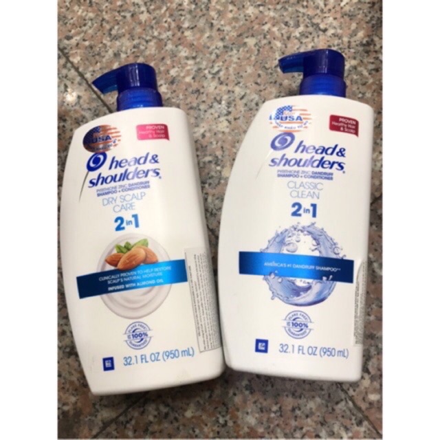 Dầu gội Head &amp; Shoulders 2in1 950 ml Mỹ