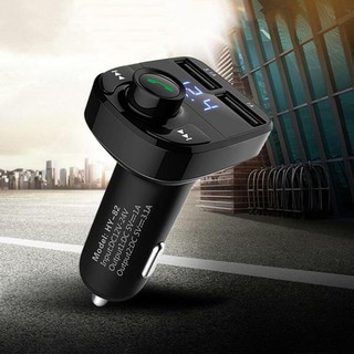 Thiết bị thu phát bluetooth phát nhạc và đài fm với 2 cổng sạc usb