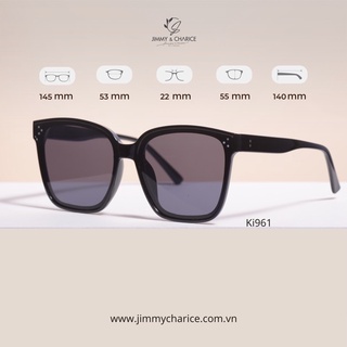 Kính râm Jimmy & Charice mắt vuông tròng chống UV400