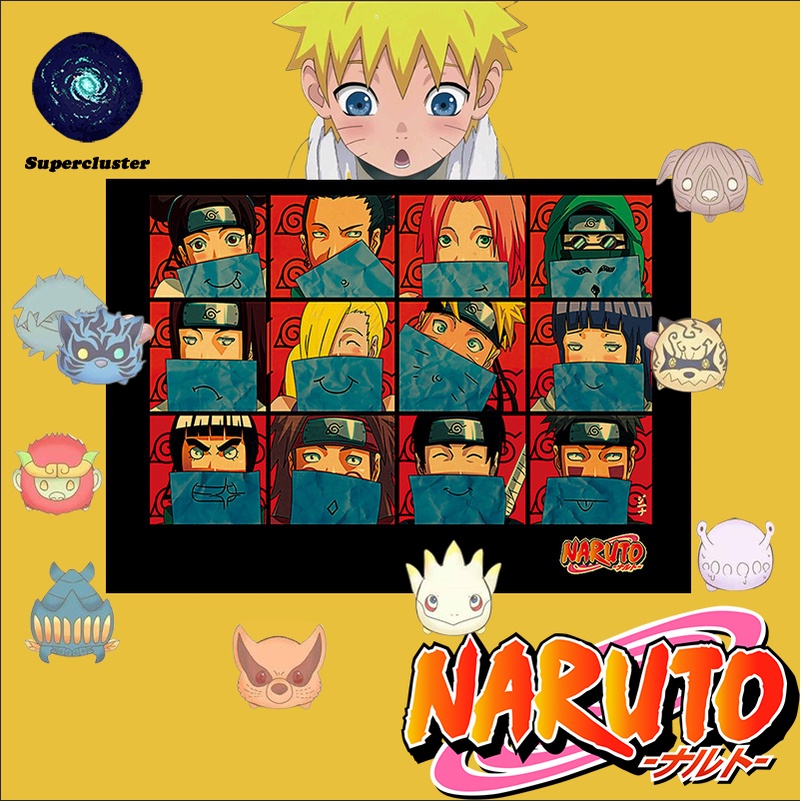 Poster Phim Naruto "Masked Retro" 50.5x35cm