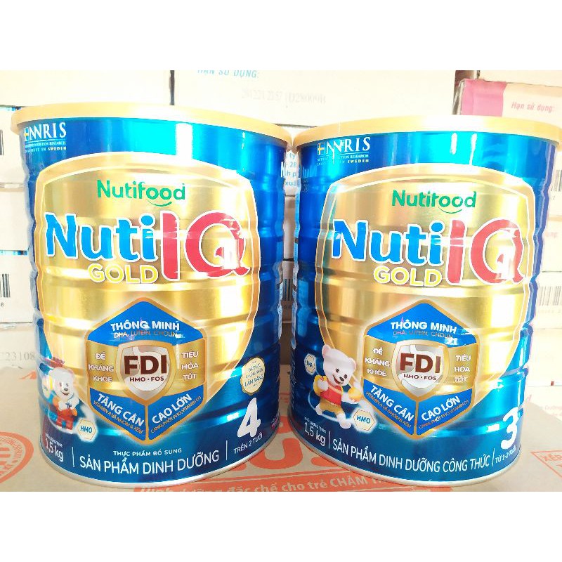 Sữa Nuti IQ Gold 3 và 4 1,5kg