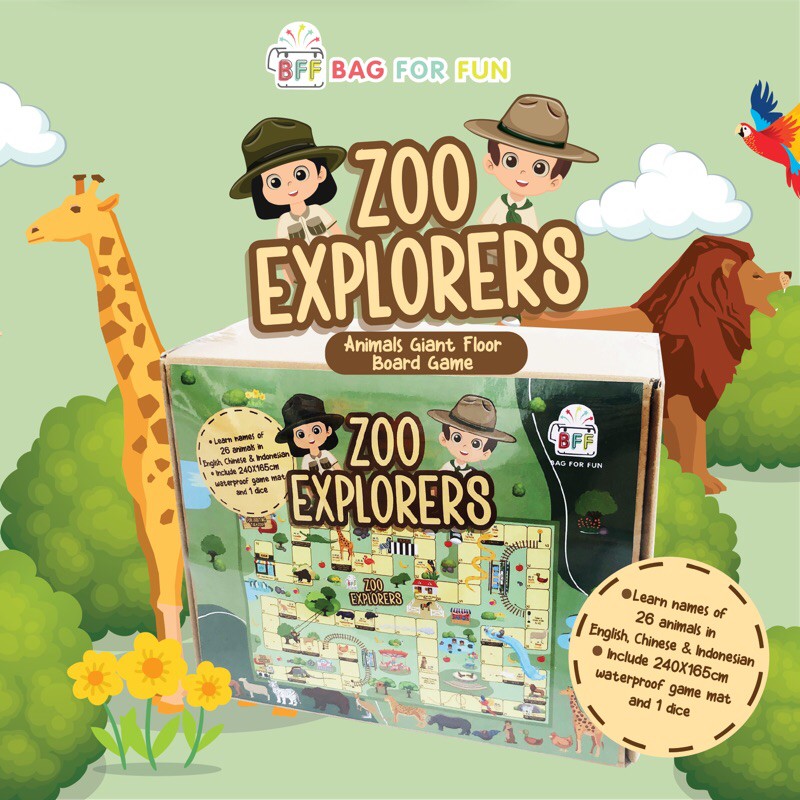 Trò Chơi Board Game Zoo Explorers - Animal Giant Vui Nhộn