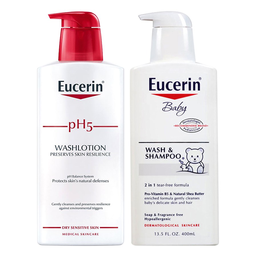 Eucerin Sữa tắm dạng gel pH5, cho da nhạy cảm (có mùi) Eucerin pH5 Washlotion 400ml