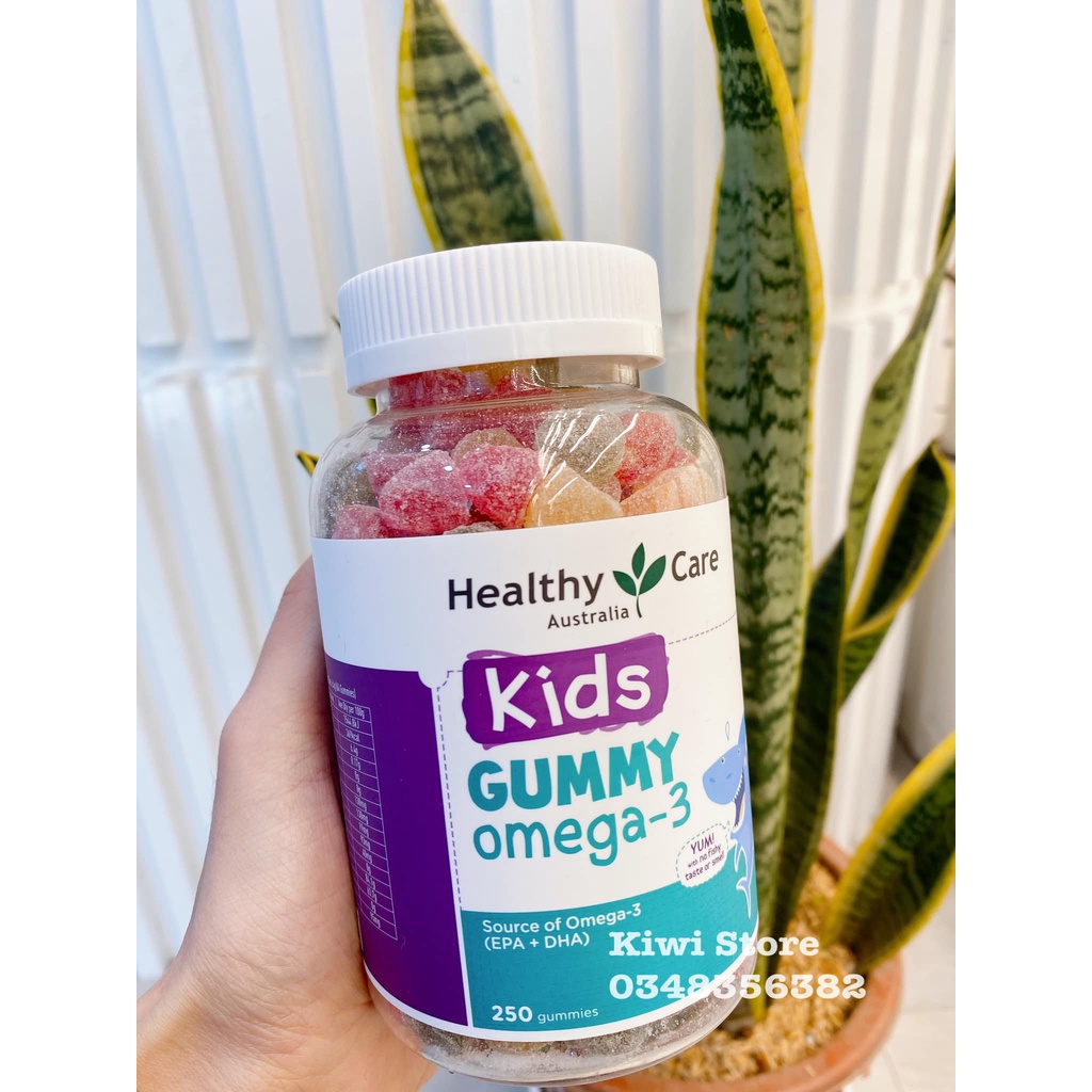 Kẹo dẻo Gummy Omega-3 Healthy Care Úc – 250 viên cho bé từ 2 tuổi