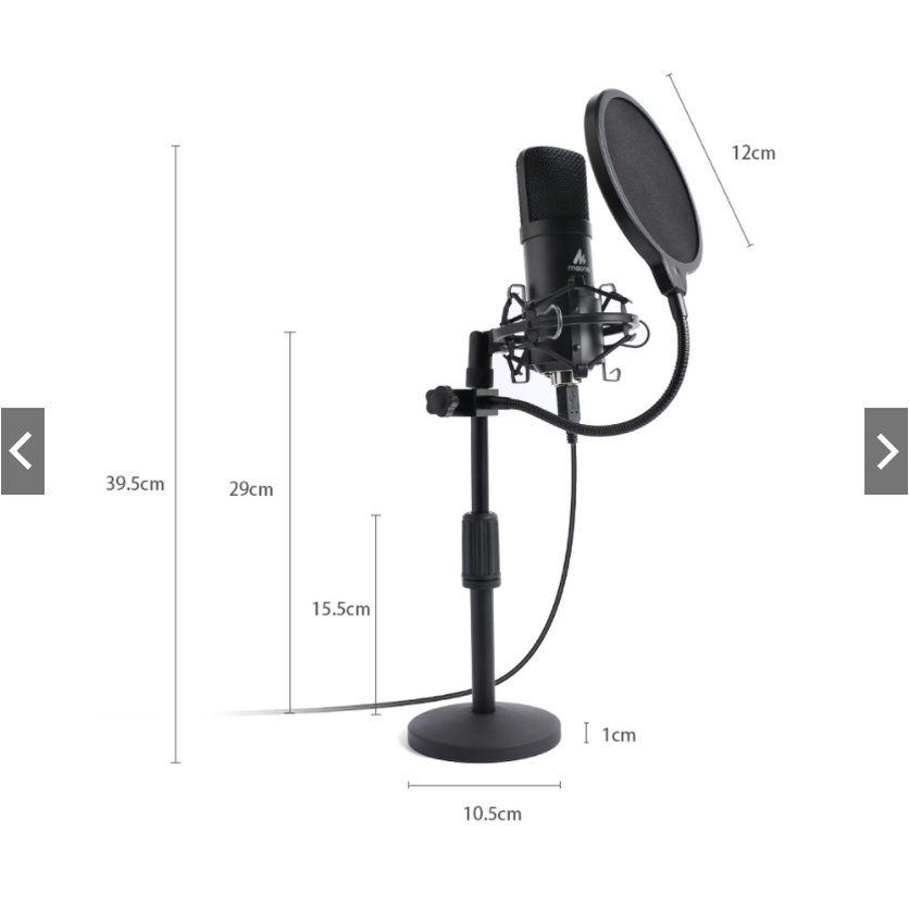 Chân đế kim loại Maono AU-B02 để bàn cho micro để bàn