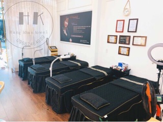 Set chăn ga gối lụa cho giường spa siêu rẻ(may theo kích thước yêu cầu)