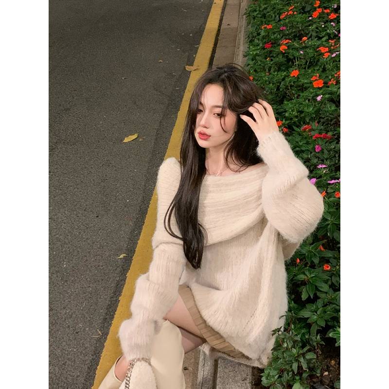 Áo Len Tay Dài Lưng Cao Phong Cách Hàn Quốc Mới
