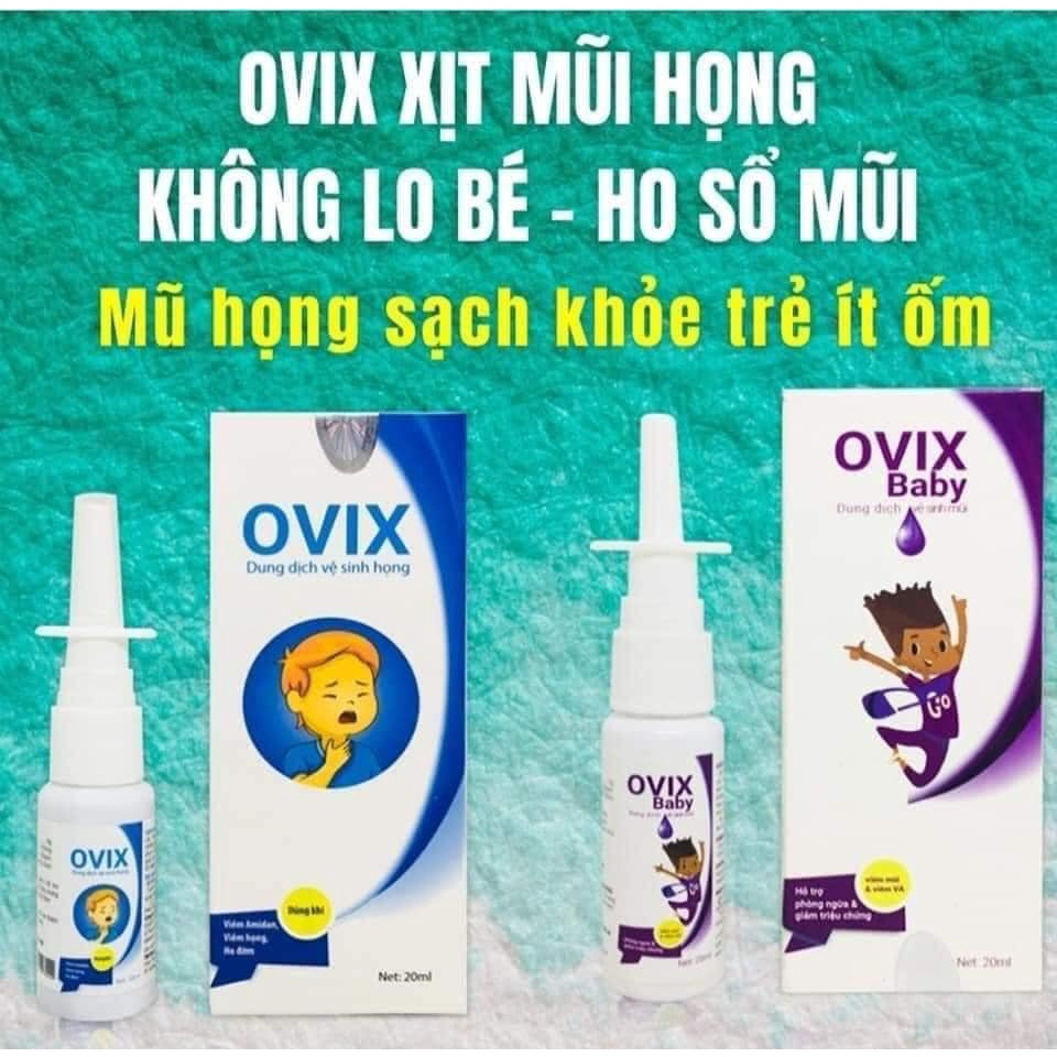 Ovix Baby 20ml - Dung Dịch Xịt Họng Và Dung Dịch Xịt Mũi