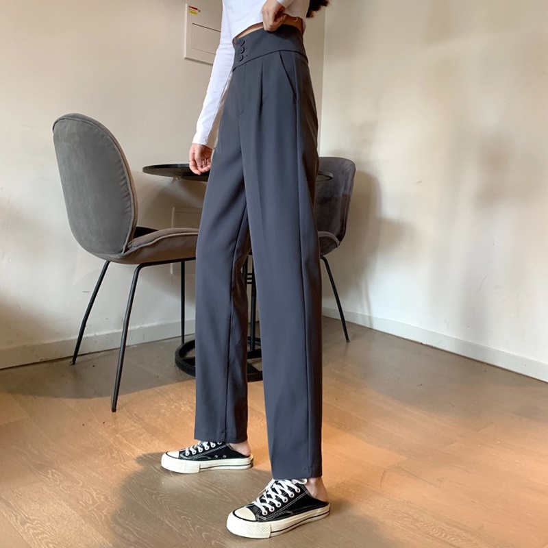 Quần dài IELGY lưng cao dáng đứng thời trang cho nữ