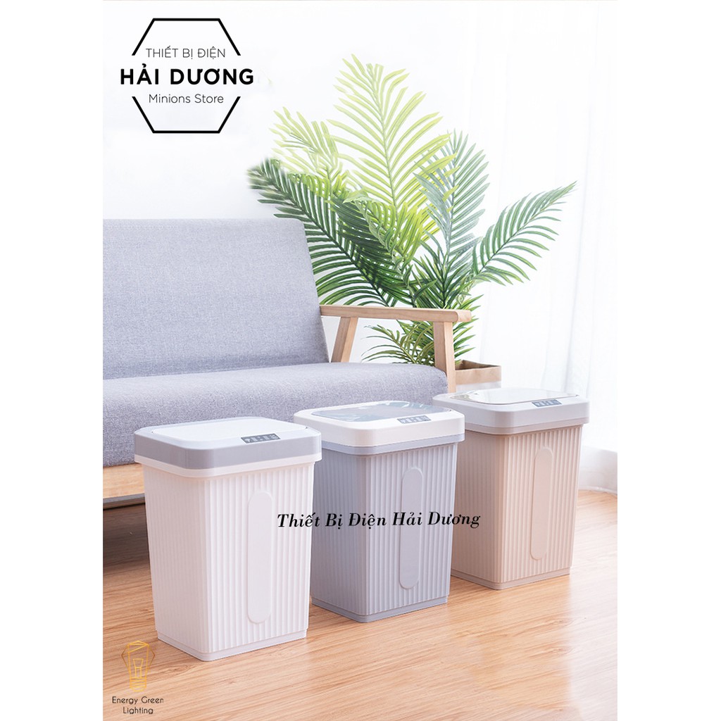 Thùng rác thông minh 16L  PD-6008 - Cảm Biến Kết Hợp Đóng Mở Tự Động Và Có Tích Hợp Sạc Điện - Có Dây Sạc USB - Có video