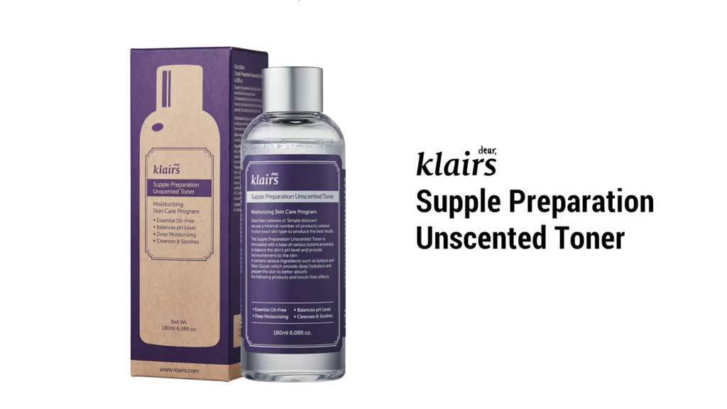 Nước hoa hồng không mùi dưỡng ẩm da và làm mềm da Klairs Supple Preparation Unscented 180ml | BigBuy360 - bigbuy360.vn