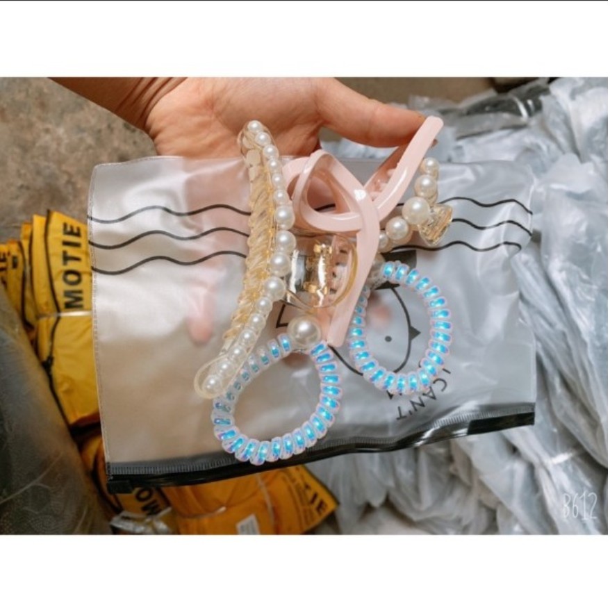 Kẹp Tóc Ngọc Trai Siêu Sang Chảnh - Ngọc Trai Nhân Tạo Khảm Ánh Xà Cừ