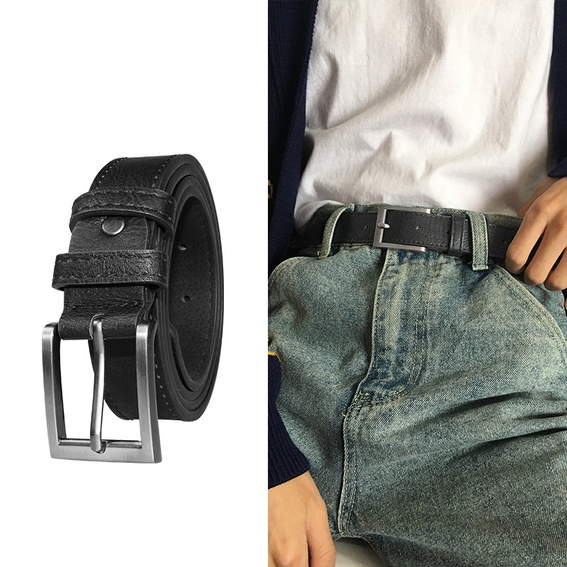 Thắt lưng nam nữ đơn giản BROO thời trang unisex Hàn Quốc, dây nịt lưng ulzzang bản vừa 2.8cm có lỗ bấm