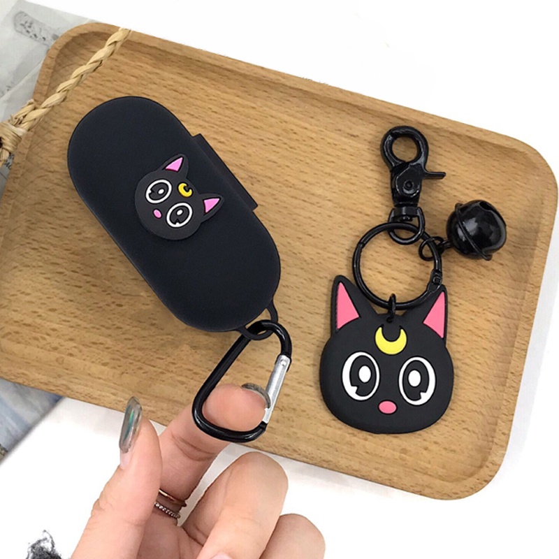 Vỏ Bảo Vệ Hộp Sạc Tai Nghe Skullcandy Sesh EVO Bằng Silicon Họa Tiết Hoạt Hình Dễ Thương Kèm Móc Khóa
