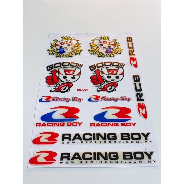 Bộ tem nổi tổng hợp RCB Racing boy, tem cao cấp chống thấm nước không bay màu