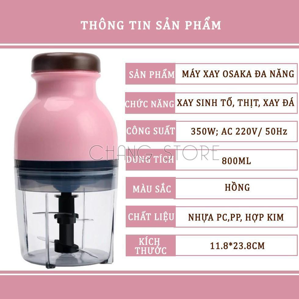 Máy Xay Mini Đa Năng Hàng Xuất Nhật OSAKA Đầu Dẹt Tiện Lợi Matas