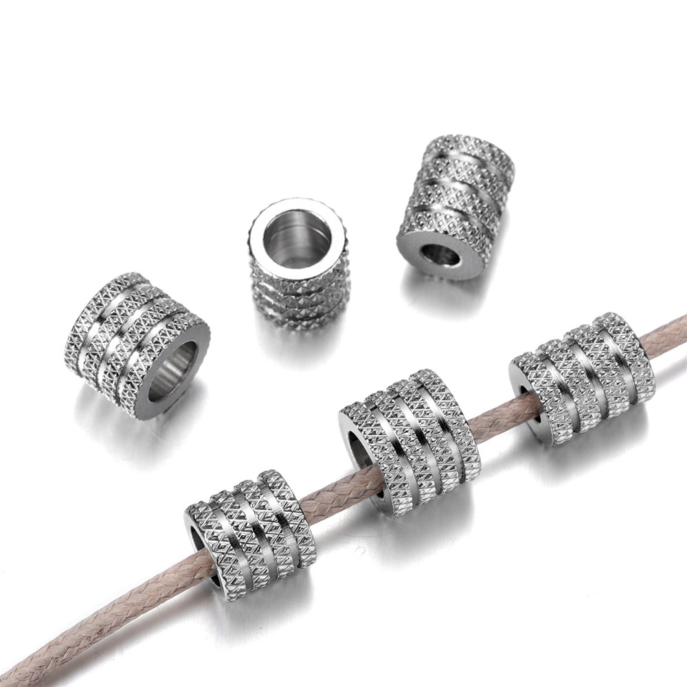 Hộp 20 hạt xỏ ST.KUNKKA bằng thép không gỉ 8-10mm làm trang sức