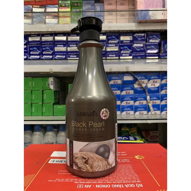 Sữa tắm tinh chất ngọc trai đen Argasia Black Pearl Shower Cream 1100m(Mầu đen) | BigBuy360 - bigbuy360.vn