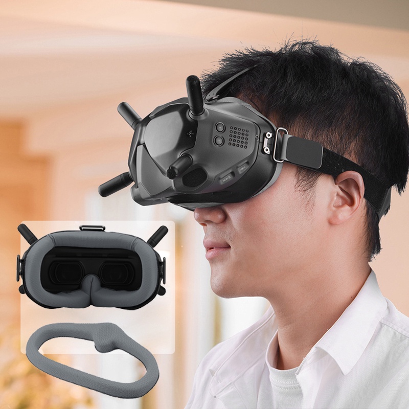 Phụ Kiện DJI FPV đệm lót vành kính v2,vỏ đựng pin đeo sau đầu,chụp bảo vệ 4 dâu ăng ten,đai cố định dây nguồn kính v2.