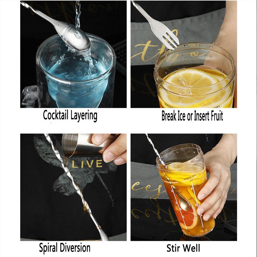 Muỗng Nĩa Lắc Pha Chế Cocktail Chuyên Dụng Cho Bartender