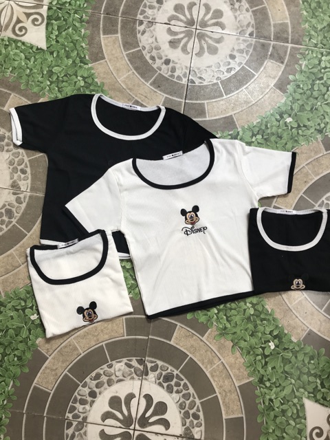 Áo Crt viền thêu chuột