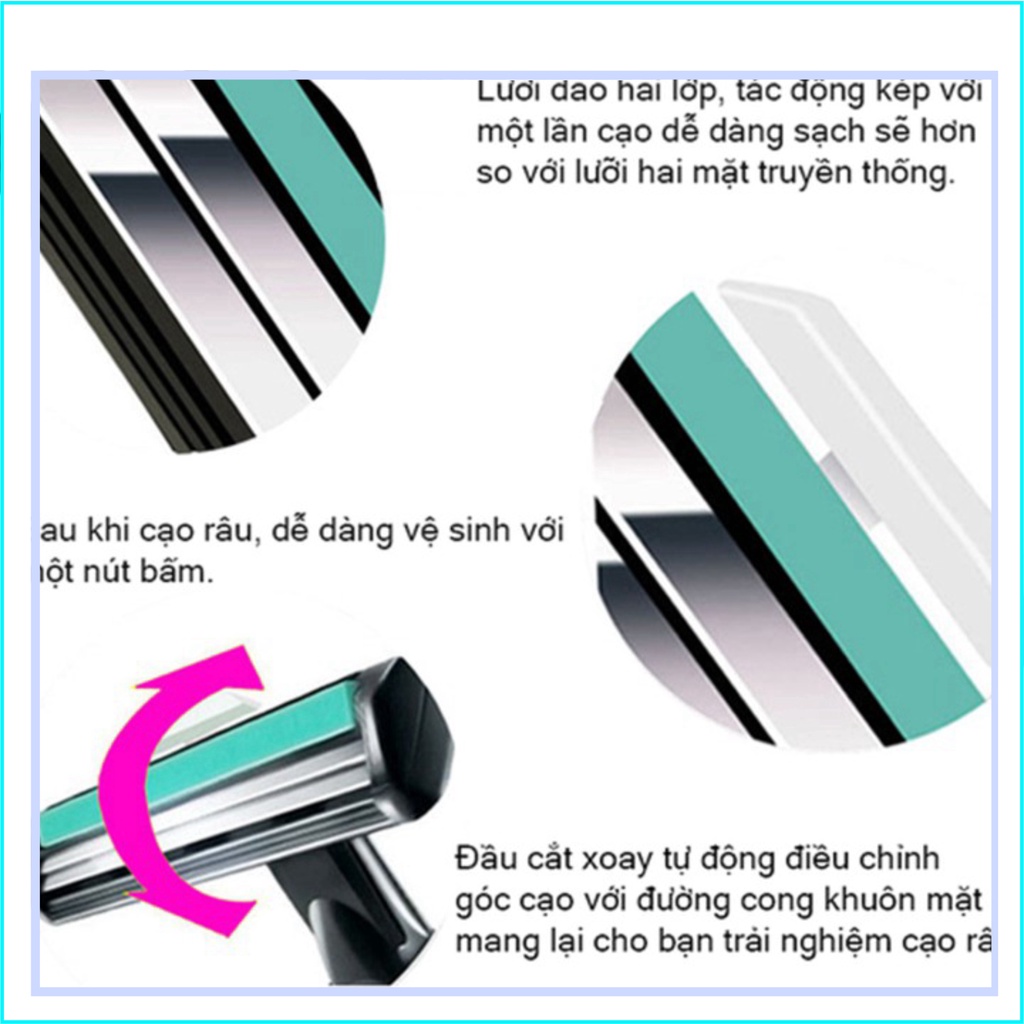 Bộ Dao Cạo râu Cho Nam Kèm 36 Lưỡi Dao Cạo Cùng 1 Lọ Kem