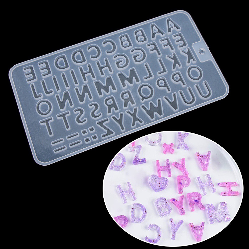 Khuôn Silicone Làm Móc Khóa Hình Chữ Cái