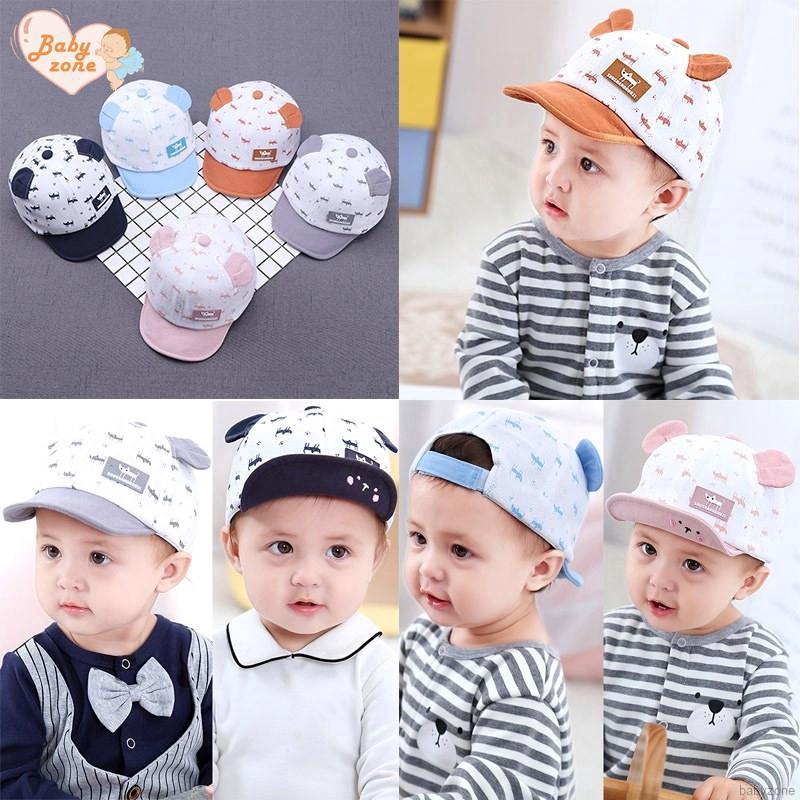 Mũ lưỡi trai in hình hoạt hình cho bé 0-3 tuổi