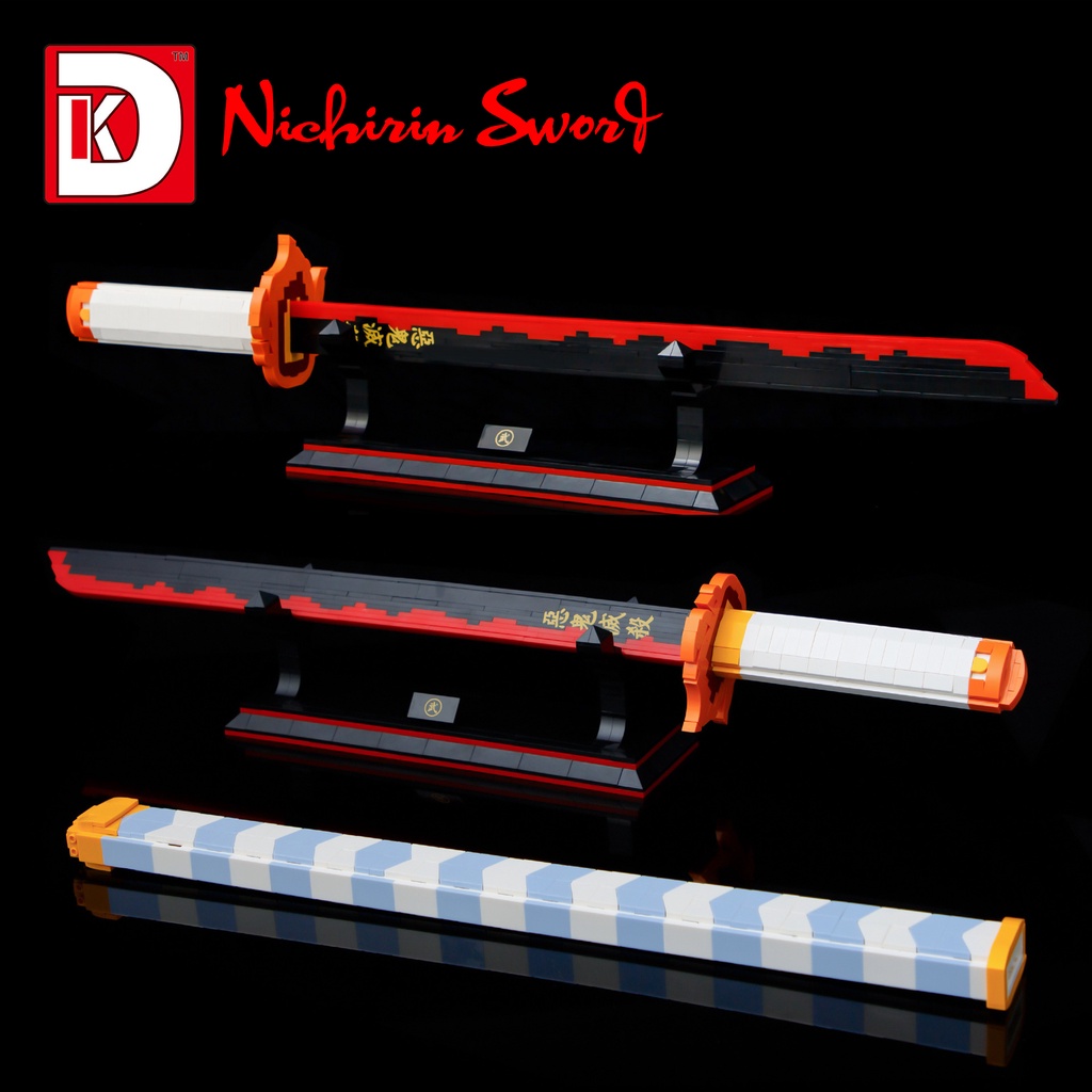 Đồ Chơi Lắp Ráp Kiểu LEGO Mô Hình Nichirin Sword Viêm Trụ Rengoku Kyoujurou Demon Slayer DK1503 Với 790 PCS
