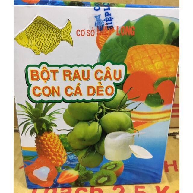 Sỉ hộp 12 gói bột rau câu con cá dẻo